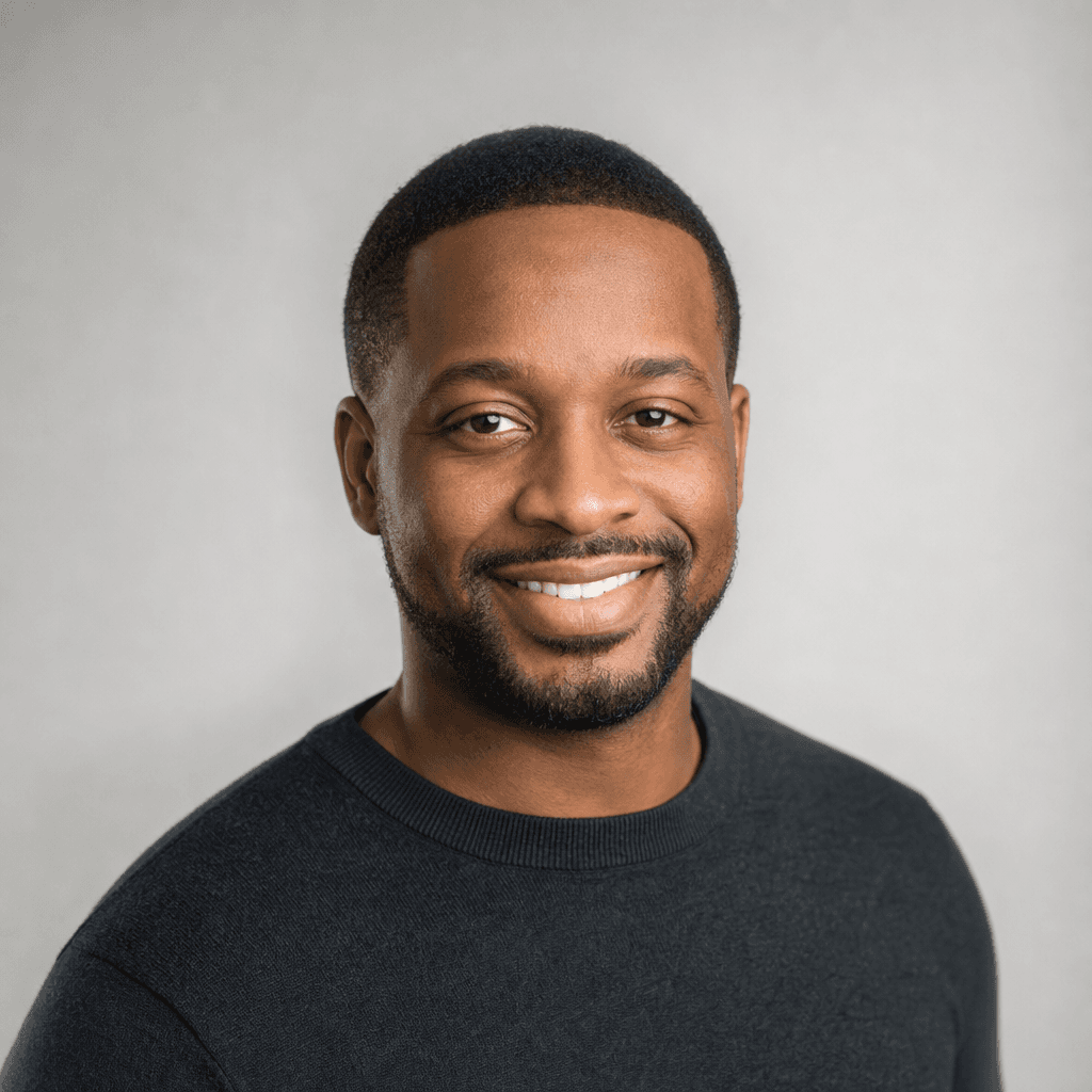 Portrait of Sam Okonkwo, Partnerships Lead